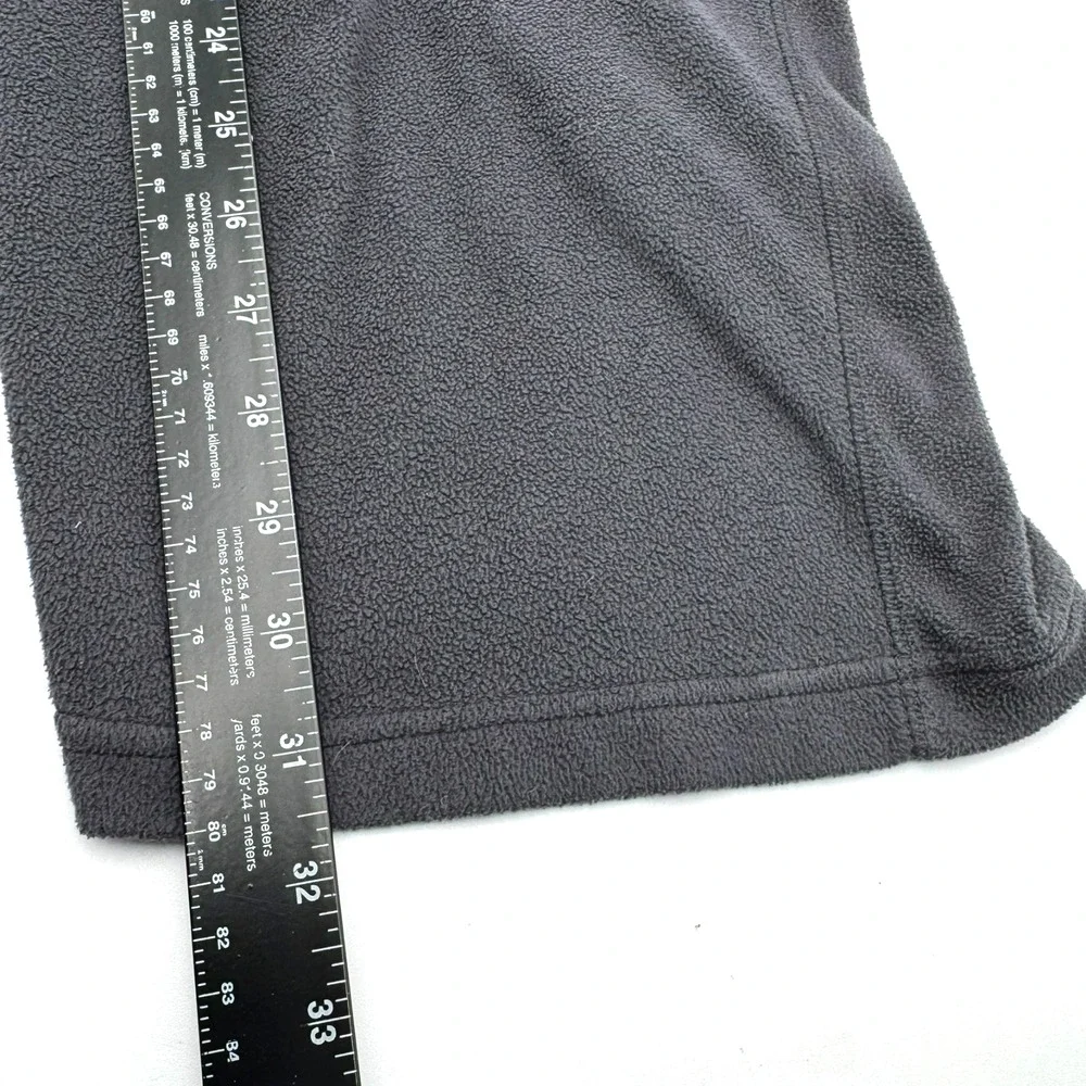 PUMA Men Large Gray Orange Fleece Sweatpants Embroidered Pull On Wide Leg Lounge